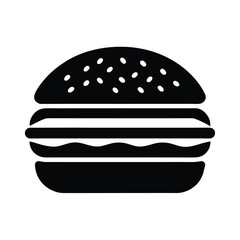 Menu Hamburger Icon Simple Three Bars Silhouette Vector Illustration