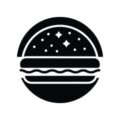 Menu Hamburger Stencil Icon Silhouette Vector Illustration
