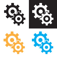 Setup and settings system icon. Vector illustration. EPS 10/ AI