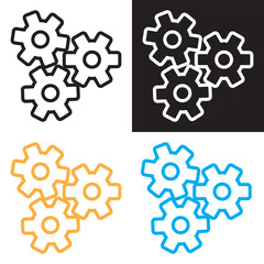 Setup and settings system icon. Vector illustration. EPS 10/ AI