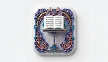 Sheet Music on Decorative Stand