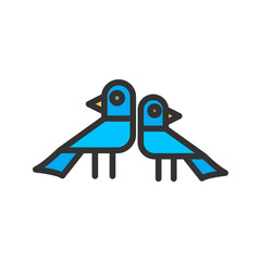 Birds icon vector image. Suitable for mobile apps, web apps and print media.