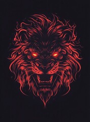 Majestic Lion Portrait Digital Art