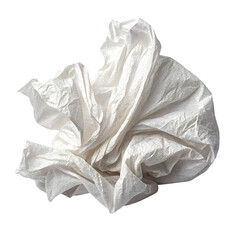 Fototapeta premium Crumpled White Fabric Texture: High-Resolution Background Image on transparent background