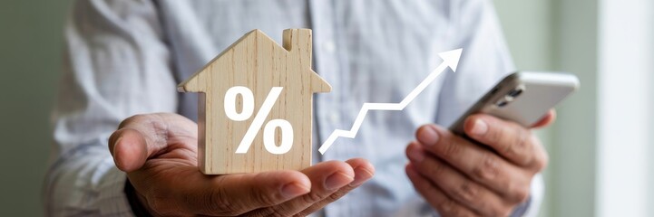 Rising property percentage interest rates shown