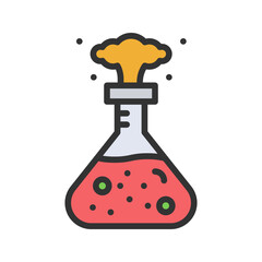 Chemical Reaction icon vector image. Suitable for mobile apps, web apps and print media.