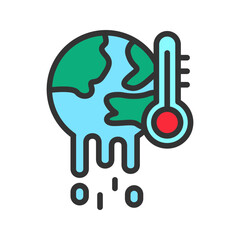 Climate Change icon vector image. Suitable for mobile apps, web apps and print media.
