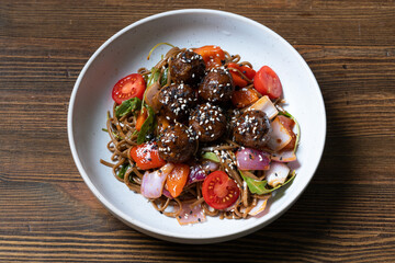 Savory Vegetable Noodle Bowl Delight