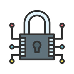 Data Encryption icon vector image. Suitable for mobile apps, web apps and print media.