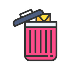 Delete icon vector image. Suitable for mobile apps, web apps and print media.