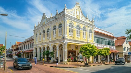 Obraz premium The Stadthuys building in Malacca, showcasing Dutch colonial architecture