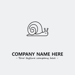 Snail illustration black and white for logo company vector image
