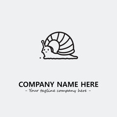 Snail illustration black and white for logo company vector image
