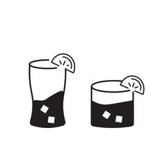 water glass icon, Glass with drink, beverage vector, sign, symbol, logo, illustration, editable stroke, flat design style isolated on white linear