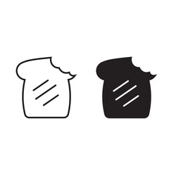 bread slices icon vector, sign, symbol, logo, illustration, editable stroke, flat design style isolated on white linear