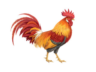Fototapeta premium The rooster isolated
