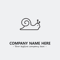 Snail illustration black and white for logo company vector image
