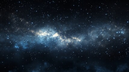 Obraz premium Cosmic Nebula: Serene Celestial Canvas of Stars and Gas