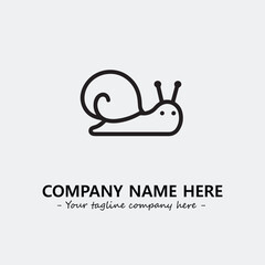 Snail illustration black and white for logo company vector image

