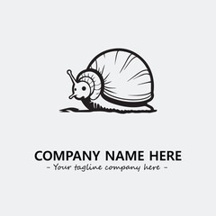 Snail illustration black and white for logo company vector image
