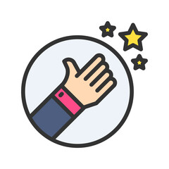 Good Feedback icon vector image. Suitable for mobile apps, web apps and print media.