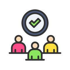 Hired icon vector image. Suitable for mobile apps, web apps and print media.