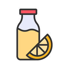 Juice Bottle icon vector image. Suitable for mobile apps, web apps and print media.