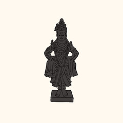 Maharashtra Vitthal vector illustration 