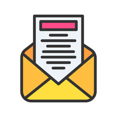 Fototapeta premium Mail icon vector image. Suitable for mobile apps, web apps and print media.