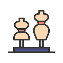 Mannequin icon vector image. Suitable for mobile apps, web apps and print media.