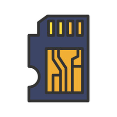 Microtechnology icon vector image. Suitable for mobile apps, web apps and print media.