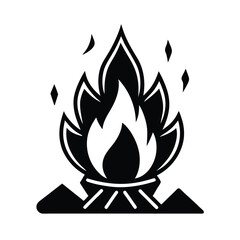 Campfire Icon Vector Illustration