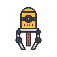 Nanobot icon vector image. Suitable for mobile apps, web apps and print media.