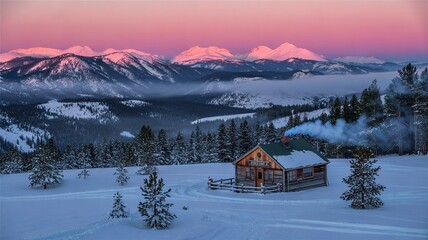 Fototapeta premium winter landscape in the mountains