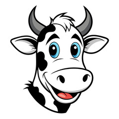 funny cow vector illustration