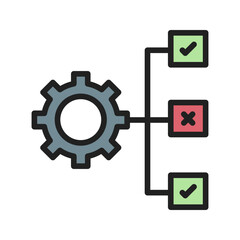 Production Priorities icon vector image. Suitable for mobile apps, web apps and print media.