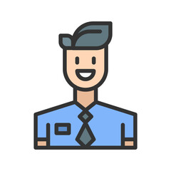 Receptionist icon vector image. Suitable for mobile apps, web apps and print media.