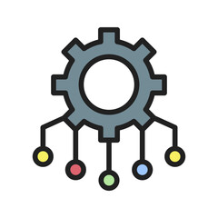 Resource Allocation icon vector image. Suitable for mobile apps, web apps and print media.