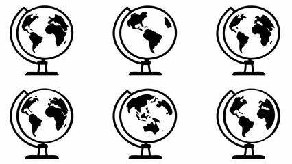 earth globes vector