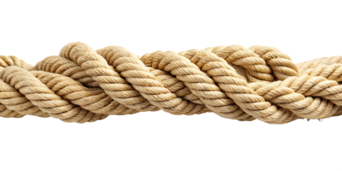 natural twisted rope isolated on white background PNG. GENERATIVE AI