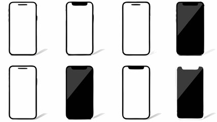 vector set of  mobile phones icons 