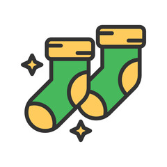 Socks icon vector image. Suitable for mobile apps, web apps and print media.