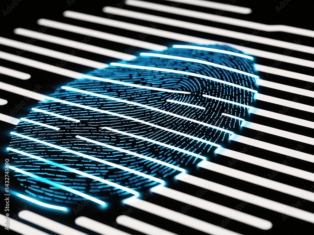 Poster biometric authentication, futuristic security identity access control