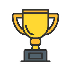 Trophy icon vector image. Suitable for mobile apps, web apps and print media.