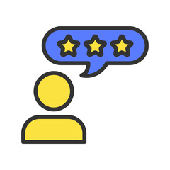 Verbal Feedback icon vector image. Suitable for mobile apps, web apps and print media.