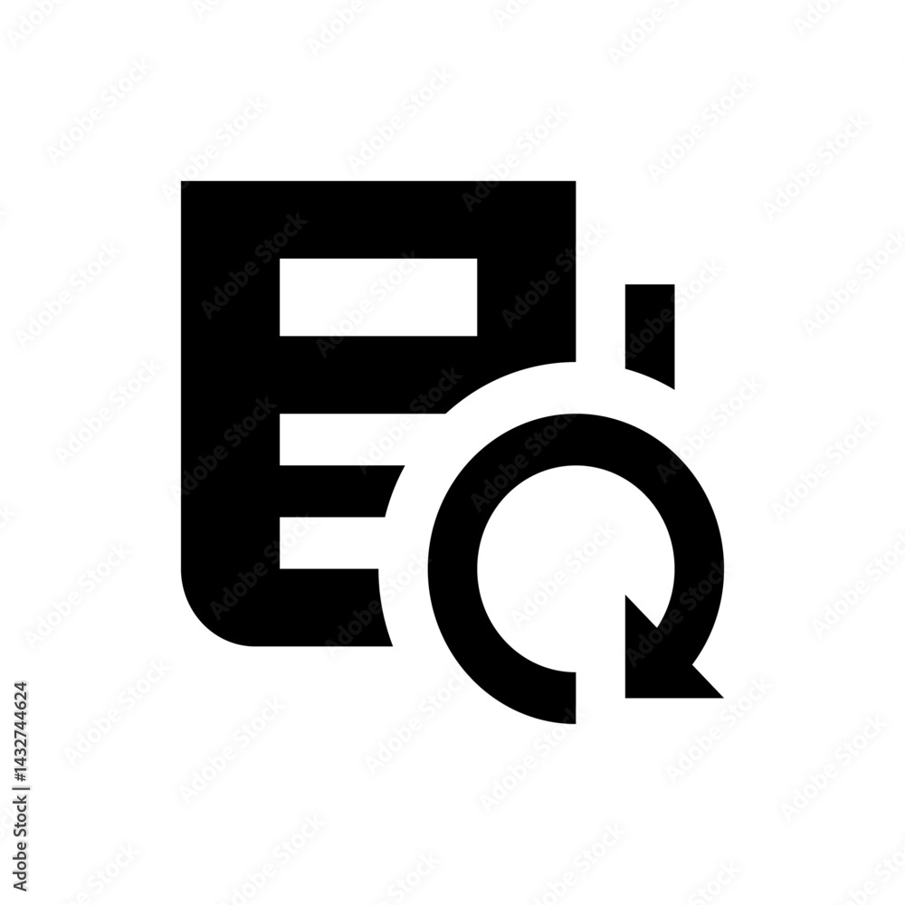 Poster black and white graphic of a document icon with a circular arrow indicating a refresh or update acti