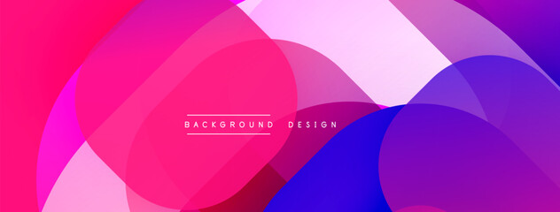 Abstract colorful overlapping circles create vibrant background. Smooth gradients, modern design, dynamic composition.