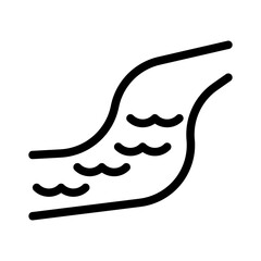 river wave line icon