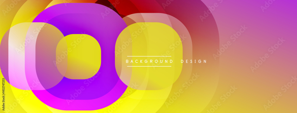 Poster Abstract vibrant layers create dynamic colorful background. Smooth gradients, modern design, visual harmony.