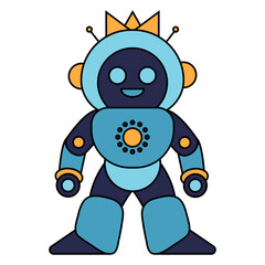 Robot Flat Illustration